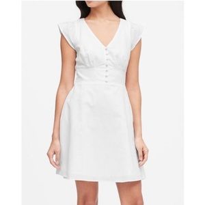 Banana Republic Linen-Cotton Button-Front Mini Dress Size 4